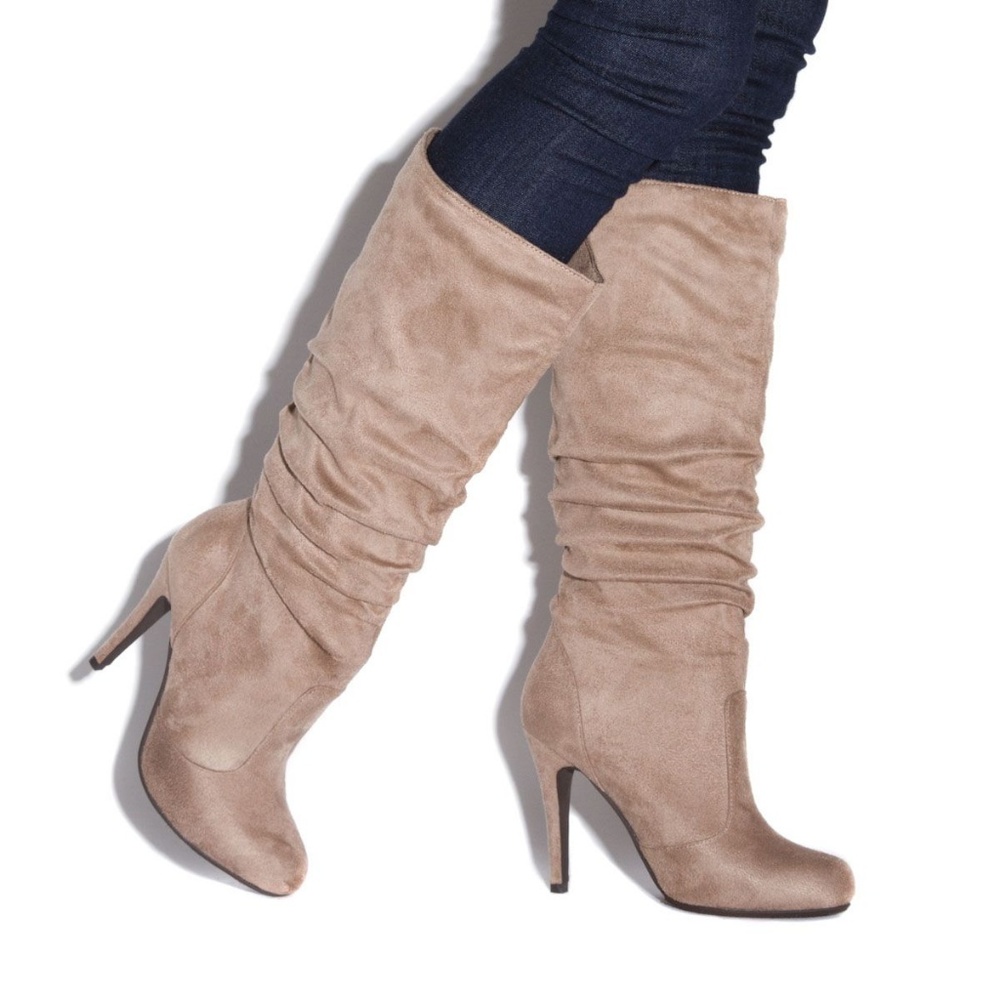 Tall Suede Stiletto Boots